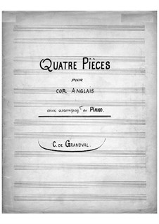 Vier Stücke für Englischhorn und Klavier: Partitur by Marie Grandval