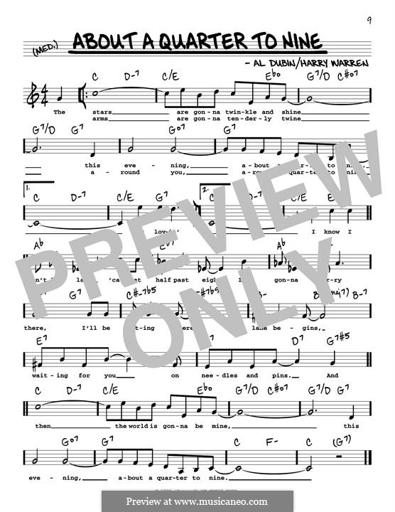 About a Quarter to Nine: High voice by Harry Warren