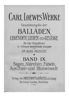Gesamtausgabe der Balladen, Legenden, Lieder und Gesänge: Band IX by Carl Loewe