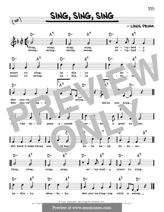Sing, Sing, Sing (Benny Goodman): High Voice by Louis Prima
