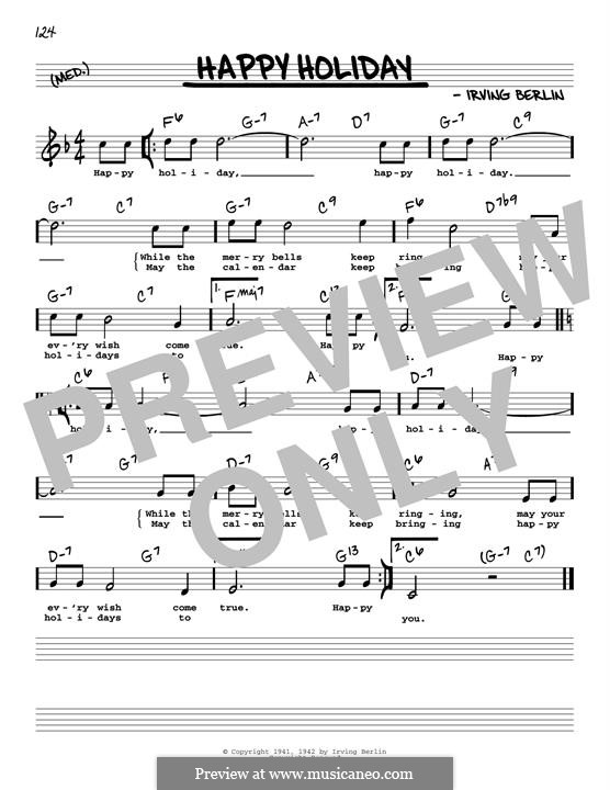 Happy Holiday: High voice by Irving Berlin