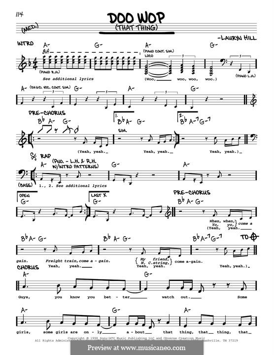 Doo Wop (That Thing): Melodische Linie by Lauryn Hill