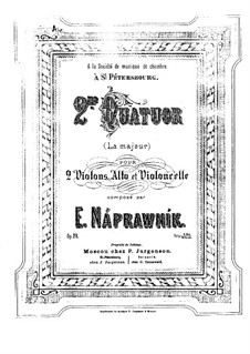 Streichquartett Nr.2 in A-Dur, Op.28: Streichquartett Nr.2 in A-Dur by Eduard Napravnik