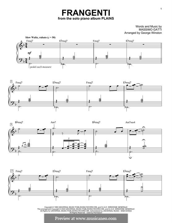 Frangenti (George Winston): Frangenti (George Winston) by Massimo Gatti