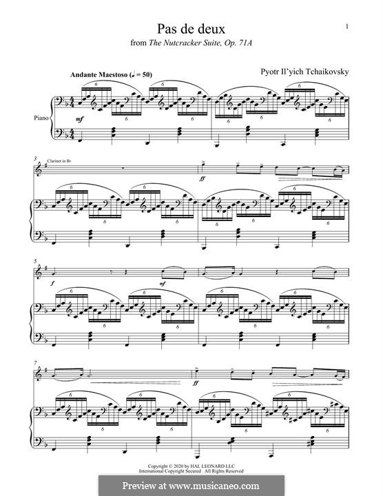 Nr.14 Pas de deux: Für Klarinette und Klavier by Pjotr Tschaikowski