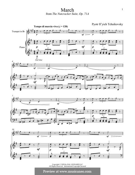 Nr.2 Marsch: For trumpet and piano by Pjotr Tschaikowski