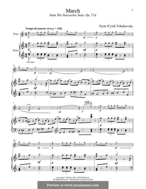 Nr.2 Marsch: Für Flöte und Piano by Pjotr Tschaikowski