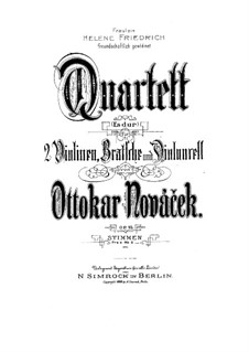 Streichquartett in Es-Dur, Op.10: Streichquartett in Es-Dur by Ottokar Nováček