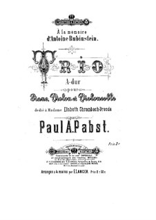 Klaviertrio in A-Dur: Klaviertrio in A-Dur by Paul Pabst