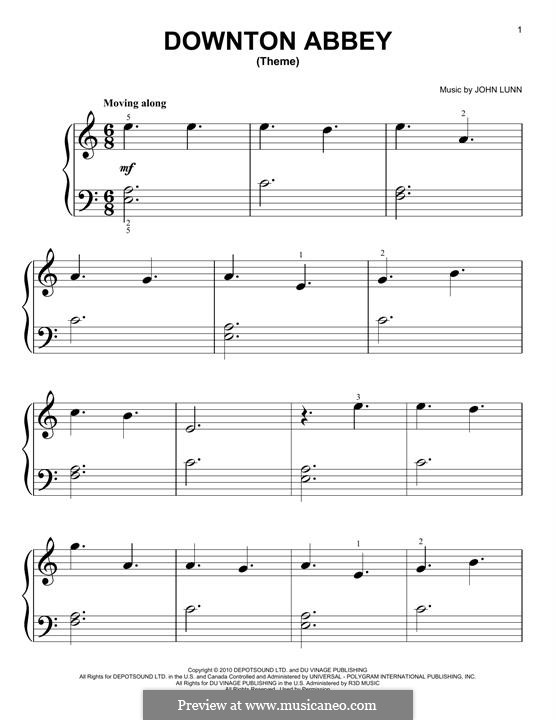 Downton Abbey (Theme): Für Klavier by John Lunn