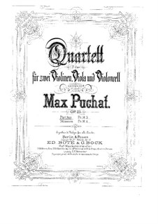 Streichquartett in F-Dur, Op.25: Vollpartitur by Max Puchat