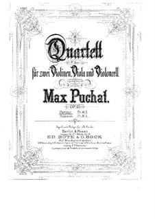 Streichquartett in F-Dur, Op.25: Stimmen by Max Puchat