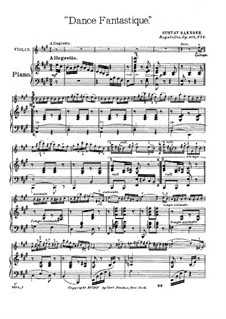 Dance fantastique for Violin and Piano, Op.107 No.3: Dance fantastique for Violin and Piano by Gustav Saenger