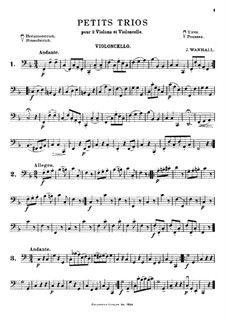 Fünfzehn kleine Trios für Streicher: Cellostimme by Johann Vanhal