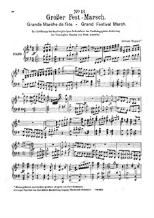 Grosser Festmarsch, WWV 110: Für Klavier by Richard Wagner