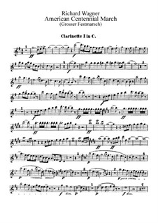 Grosser Festmarsch, WWV 110: Klarinettenstimmen by Richard Wagner