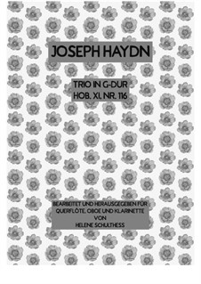 Baryton Trio in G Major, Hob.XI:116: Für Flöte, Oboe und Klarinette by Joseph Haydn