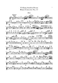 Konzert für Klavier und Orchester Nr.17 in G-Dur, K.453: Flötenstimme by Wolfgang Amadeus Mozart