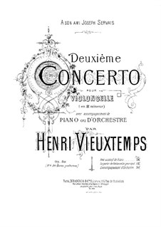 Cellokonzert Nr.2, Op.50: Partitur by Henri Vieuxtemps