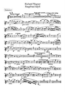 Siegfried-Idyll, WWV 103: Klarinettenstimmen by Richard Wagner