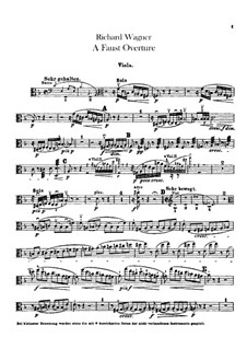 Eine Faust-Ouvertüre, WWV 59: Bratschenstimmen by Richard Wagner