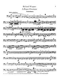 Eine Faust-Ouvertüre, WWV 59: Kontrabassstimme by Richard Wagner