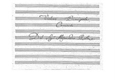 Konzert für Violine in G-Dur, BI 520: Violin- und Cellostimmen by Alessandro Rolla