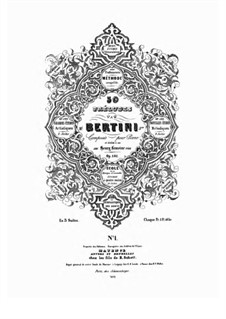 Cinquante études mélodiques précédées chacune d'un prélude en deux suites, Op.141: Suite I by Henri-Jérôme Bertini