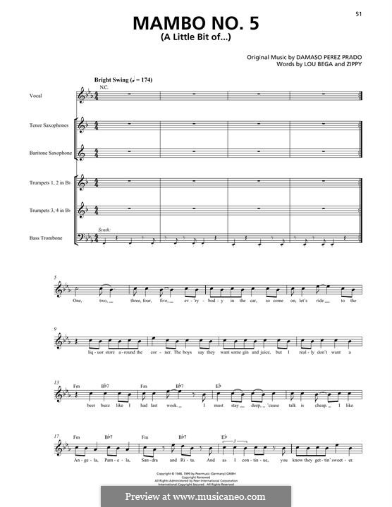 Mambo No.5 (A Little Bit Of... ): Horn Section by Dámaso Pérez Prado