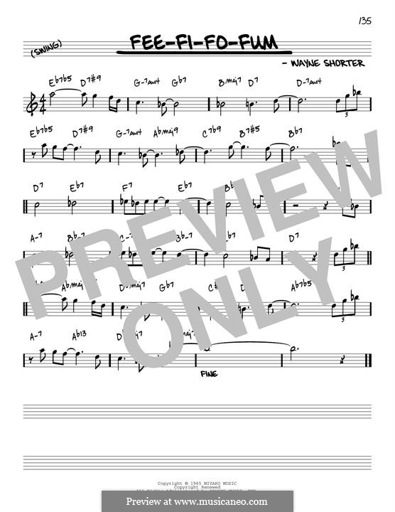 Fee-Fi-Fo-Fum: Melody line (reharmonized version) by Wayne Shorter