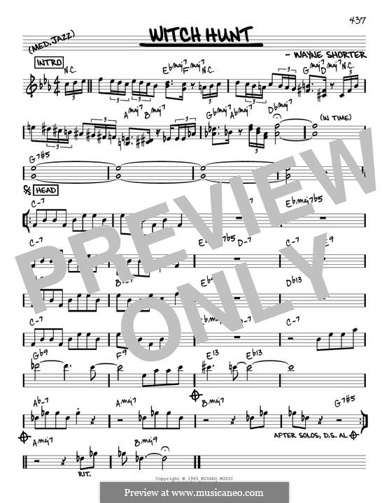Witch Hunt: Melody line (reharmonized version) by Wayne Shorter