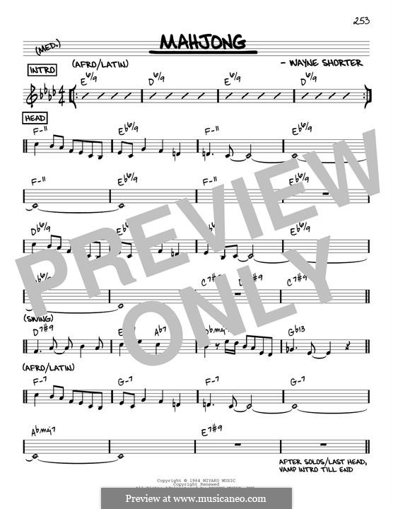 Mahjong: Melody line (reharmonized version) by Wayne Shorter