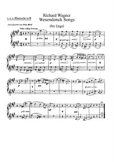 Wesendonck Lieder, WWV 91: Für Stimme und Orchester – Klarinettenstimmen by Richard Wagner