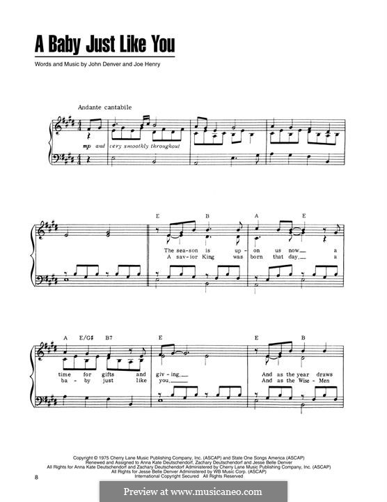 A Baby Just Like You: Für Stimme und Klavier (oder Gitarre) by Joe Henry