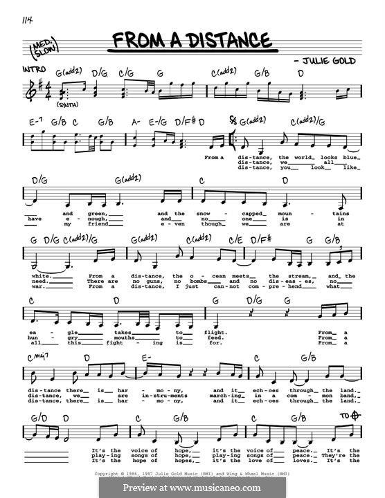 From a Distance: Melodische Linie by Julie Gold