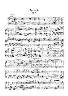 Konzert für Klavier und Orchester Nr.1, J.98 Op.11: Solostimme by Carl Maria von Weber