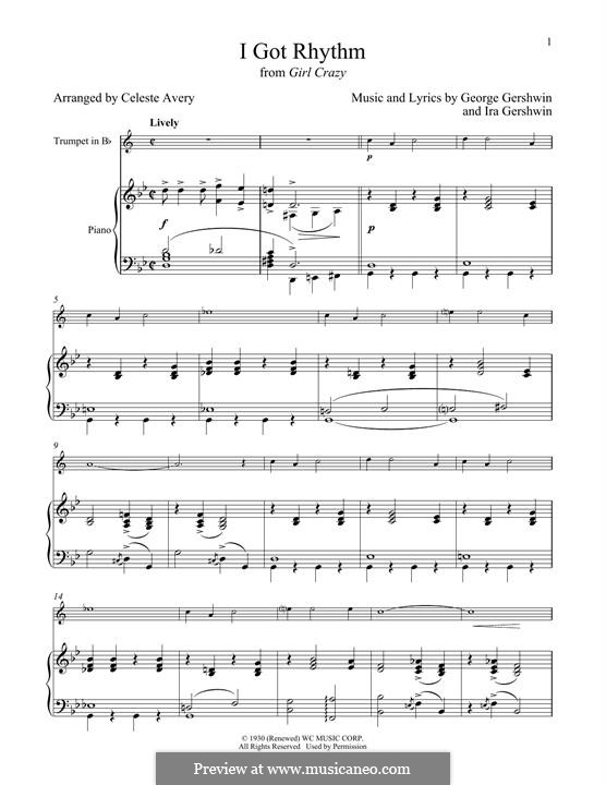 Instrumental version: For trumpet and piano by George Gershwin