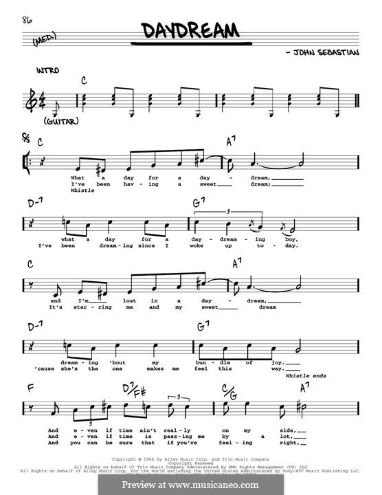 Daydream (The Lovin' Spoonful): Melodische Linie by John B. Sebastian