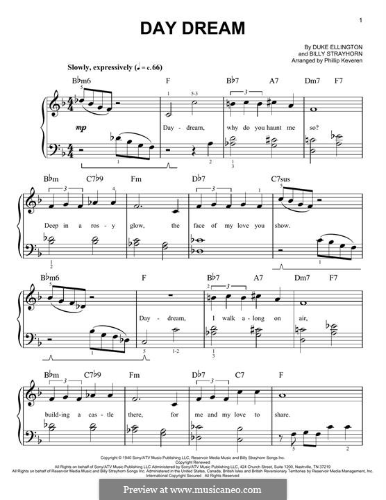 Day Dream: Für Klavier, leicht by Billy Strayhorn, Duke Ellington