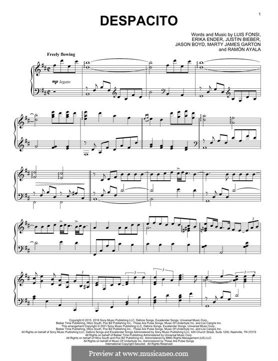 Piano version: Classical version by Luis Fonsi, Erika Ender, Ramon Ayala