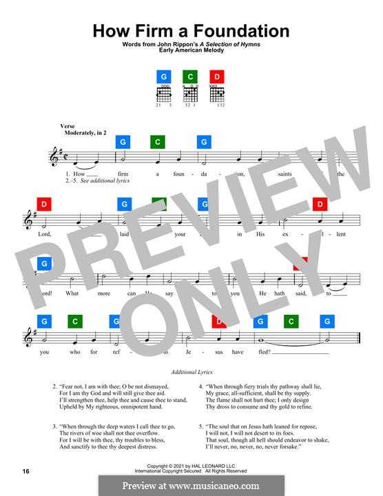 How Firm a Foundation: Melodische Linie by folklore