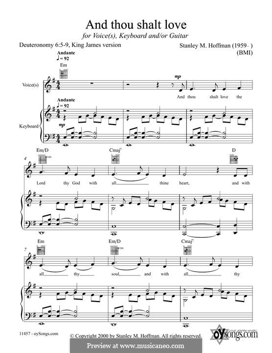 And Thou Shalt Love: Für Stimme und Klavier (oder Gitarre) by Stanley Hoffman