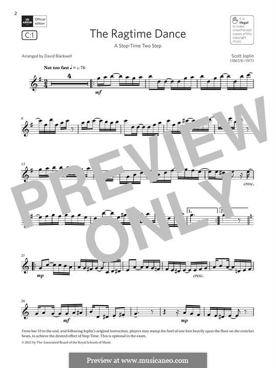 The Ragtime Dance: Für Altsaxophon by Scott Joplin