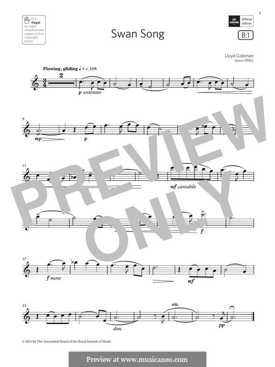 Swan Song von L. Coleman Noten auf MusicaNeo