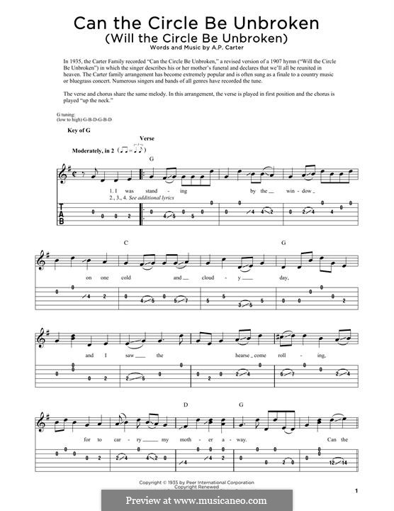 Can the Circle Be Unbroken (Will the Circle Be Unbroken): For dobro by A.P. Carter