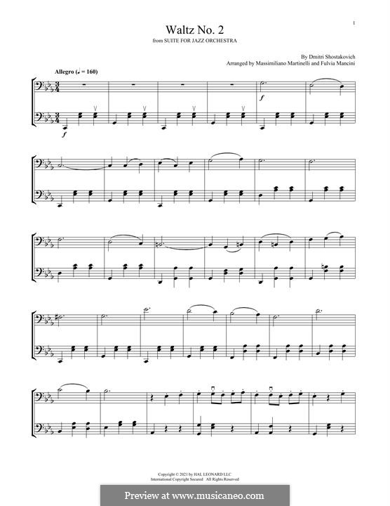 Children's Notebook, Op.69: No.2 Waltz, for two cellos (Mr & Mrs Cello) by Dmitri Schostakowitsch