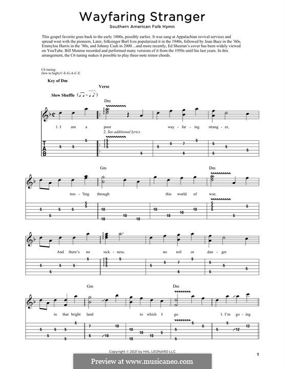 Wayfaring Stranger: Für Ukulele by folklore