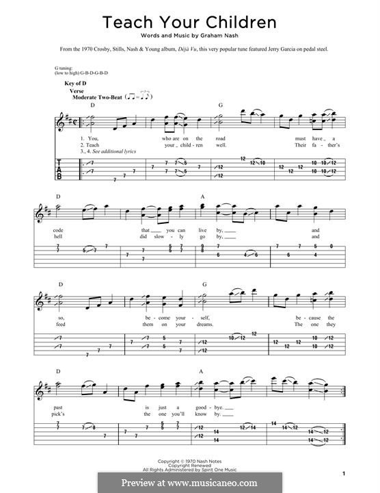 Teach Your Children (Crosby, Stills & Nash): Für Ukulele by Graham Nash