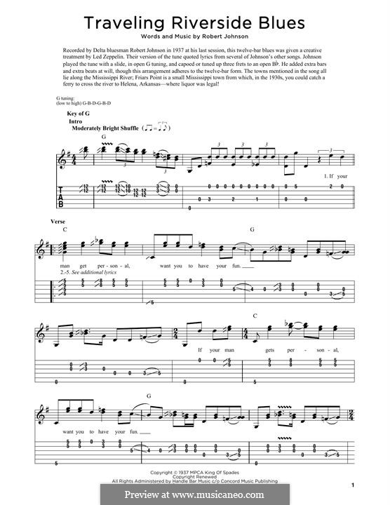 Traveling Riverside Blues: Für Ukulele by Robert Leroy Johnson