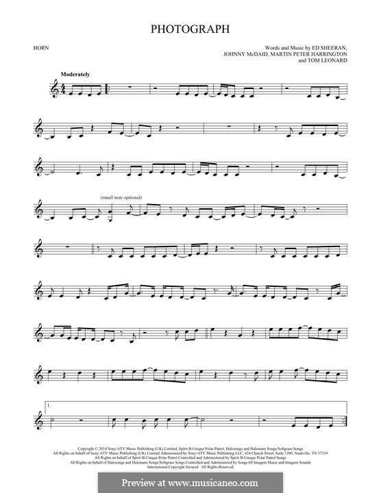 Photograph: For horn by Ed Sheeran, John McDaid